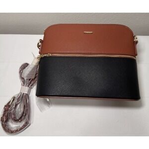 Lovevook Women's Shoulder Bag  Purse‎ Black Brown Gold Hardware Crossbody New